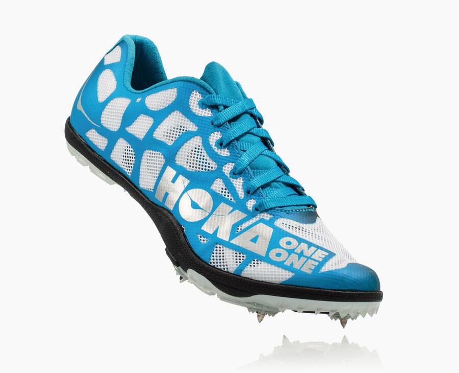 Spikes Atletismo Hoka One One Hombre Blancos/Azules - Rocket X - KRCV40586